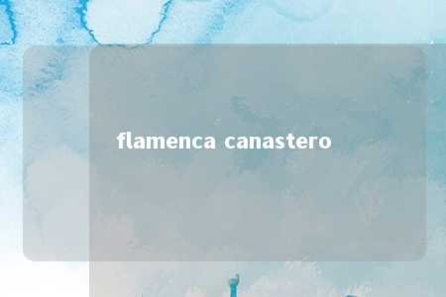 flamenca canastero 