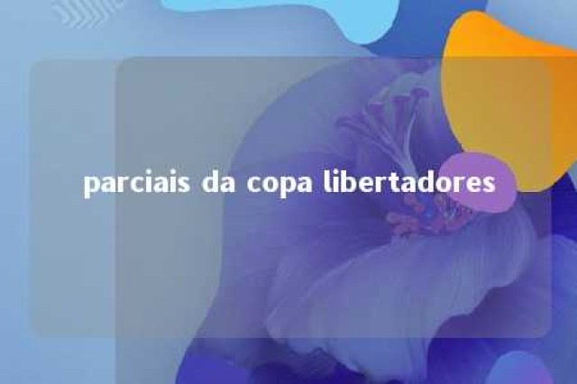 parciais da copa libertadores 